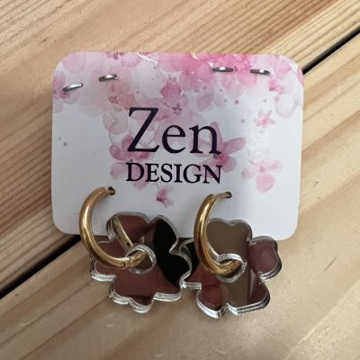 Zen design, peilikukka korvikset