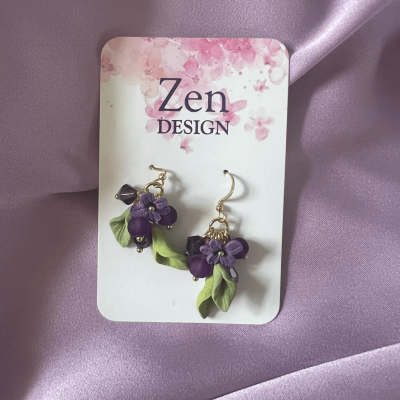 Zen Design, Blossom nro 3-korvakorut, violetti, lyhyt