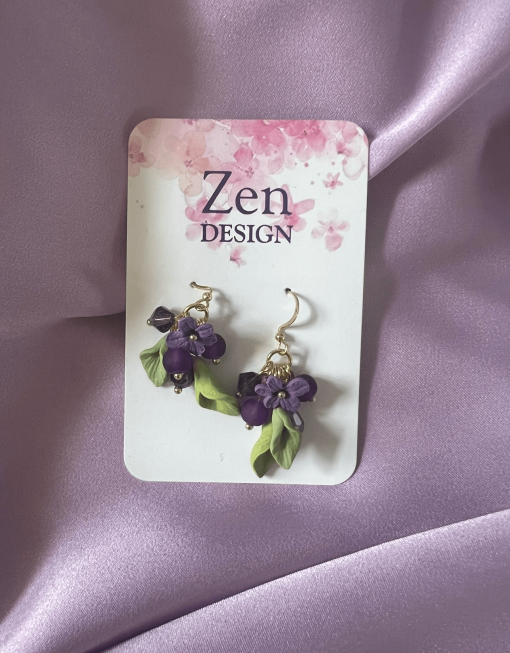 Zen Design, Blossom nro 3-korvakorut, violetti, lyhyt