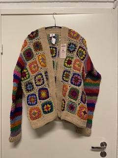 Namaste, isoäidinneuletakki, värikäs, beige, onesize