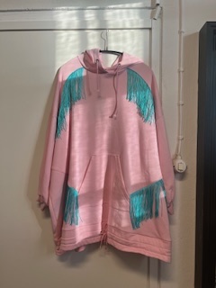 Jatuli, Megahoodie, Wavy Fringe, vaaleanpunainen, onesize