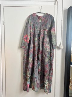 One Hundred Star, Pinch Pleat Dress, Boho Garden Grey, s/m